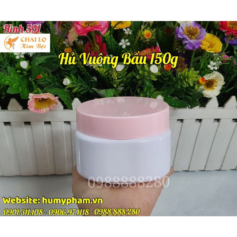 Hủ Đựng Kem Body - Hủ Vuông Bầu 150g