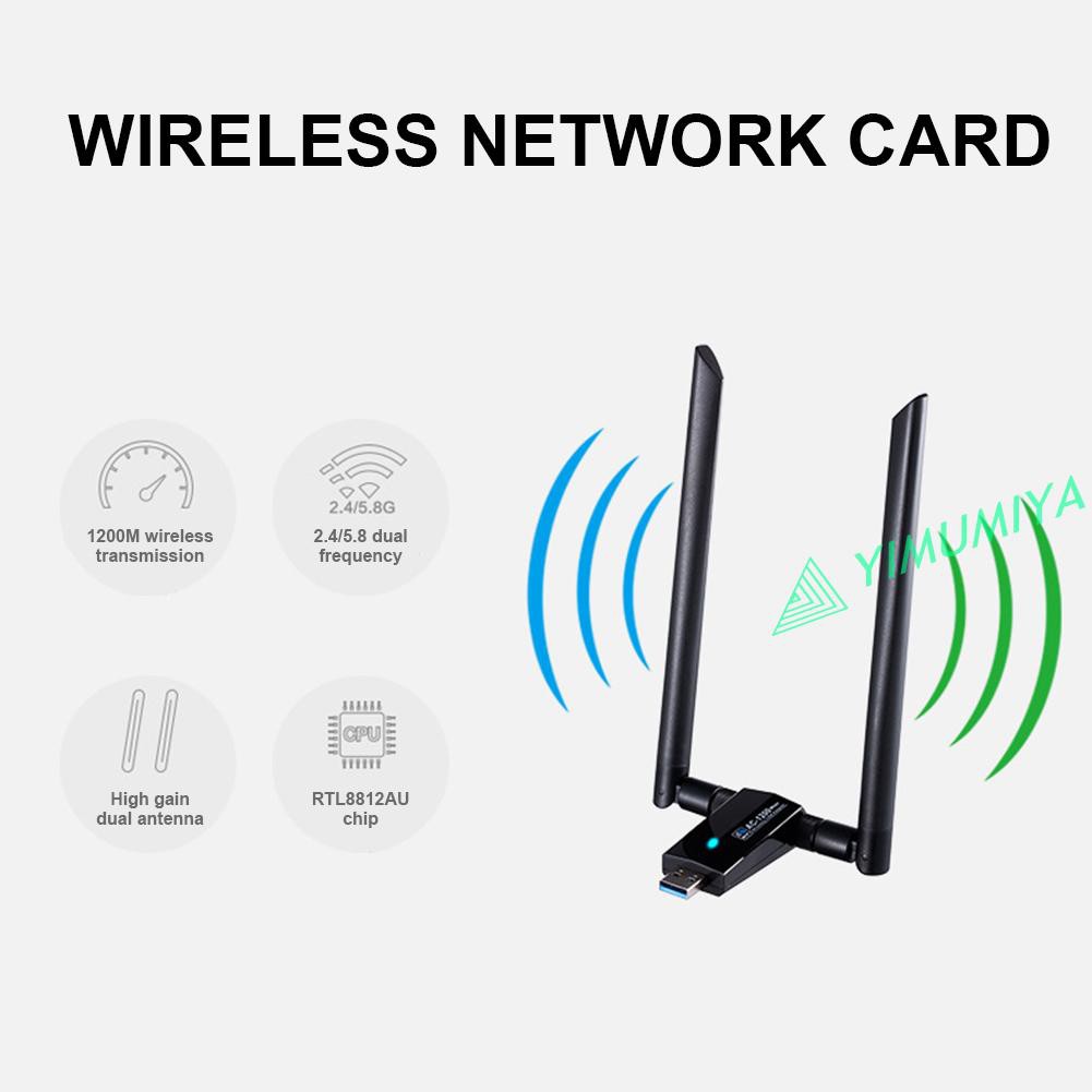 Usb Wifi Dongle 1200m Rtl8812Au 2.4 + 5.8g | BigBuy360 - bigbuy360.vn