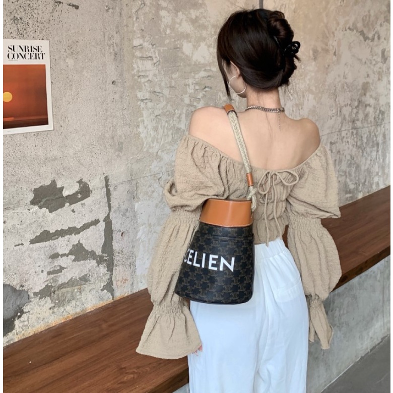 Áo Croptop | Áo Croptop Trễ Vai Dài Tay Chất Mềm Mai Ulzzang Phong Cách Hàn Quốc Thời Trang Hè 2022