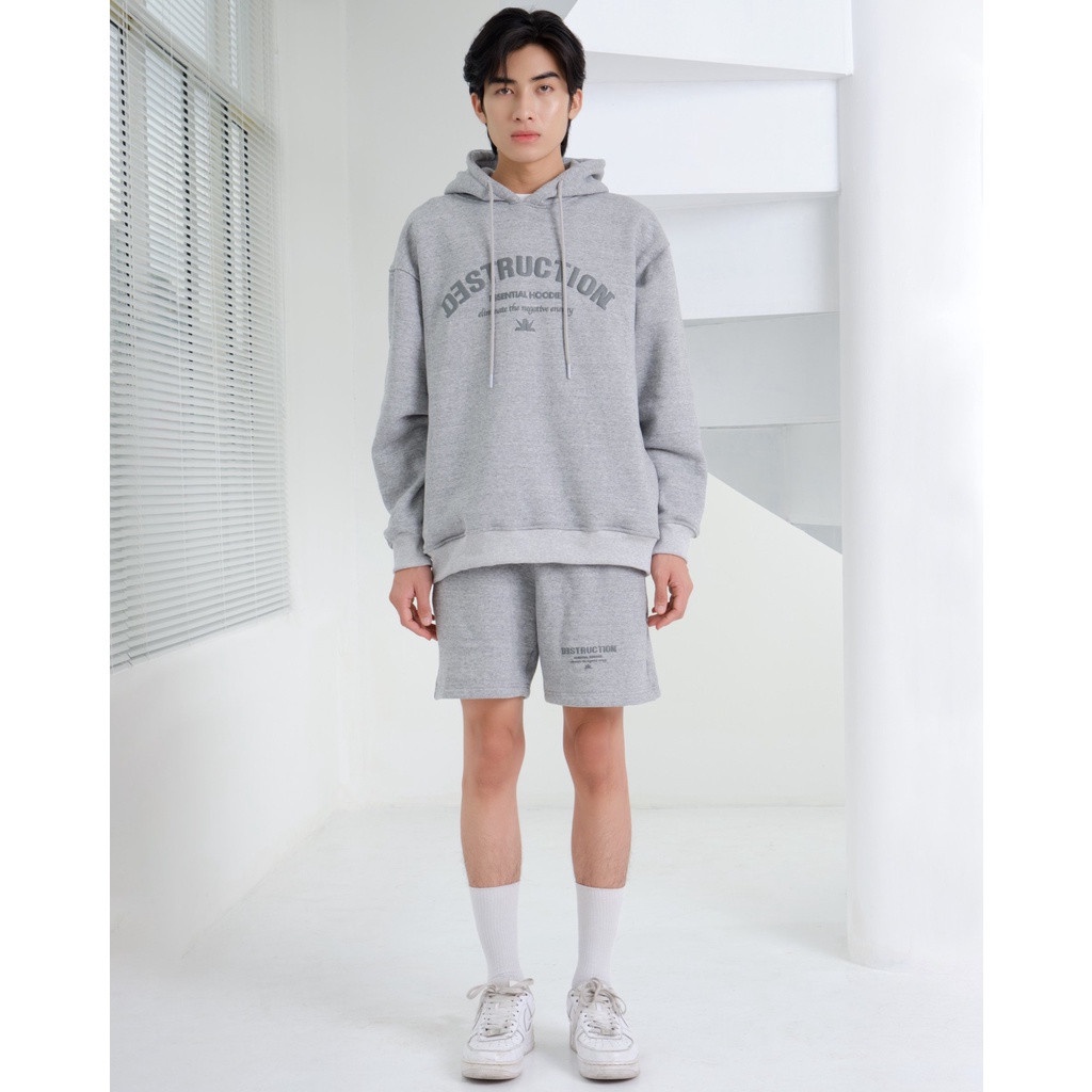 Áo hoodie, áo khoác nỉ có mũ local brand Destruction basic unisex form rộng nhiều màu sang trọng