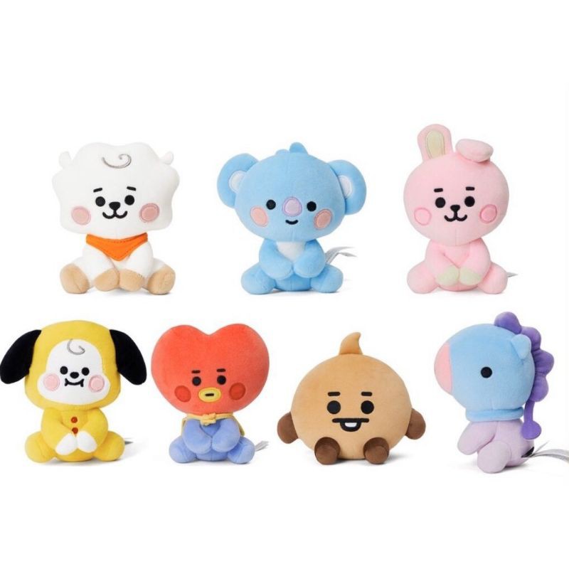 Gấu bông BTS BT21 baby Sitting Doll & Pongpong