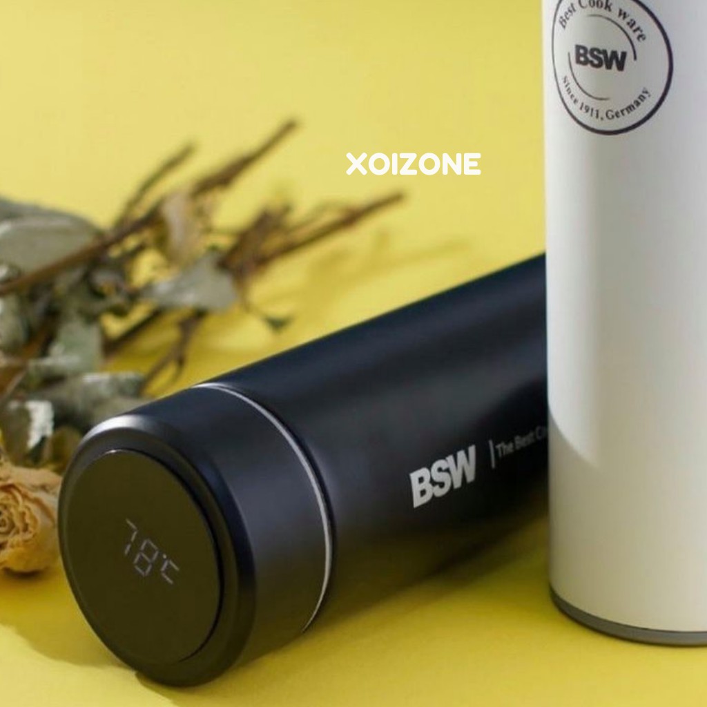 Bình giữ nhiệt BSW Hàn Quốc 450ml có nắp hiển thị nhiệt độ