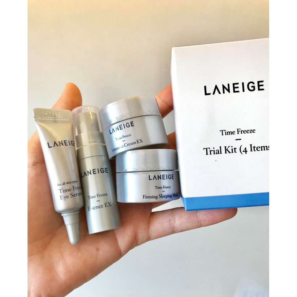 SET CHỐNG LÃO HÓA LANEIGE TIME FREEZE TRIAL KIT 4 ITEMS