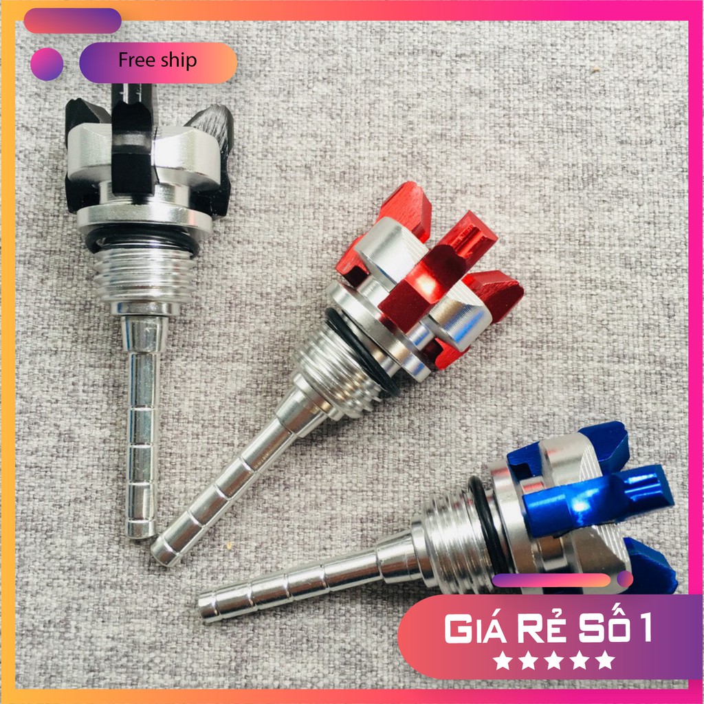 [GIÁ SĨ] Ty thăm nhót 3 cạnh, nhôm CNC gắn được hầu hết các dòng xe HONDA, YAMAHA