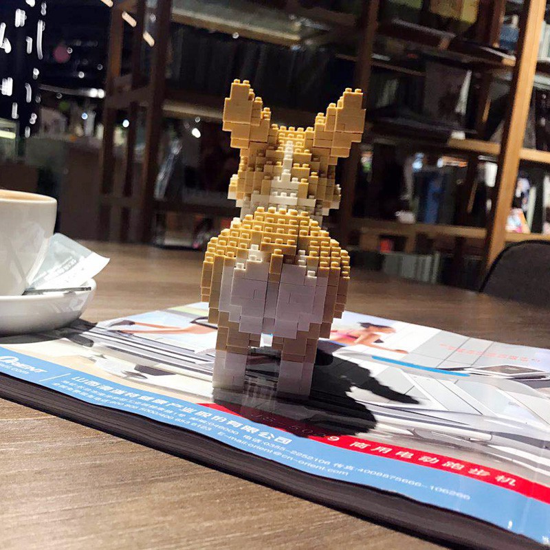 HOT-Mô hình lego mô phòng chú chó CORGI ngộ nghĩnh đáng yêu