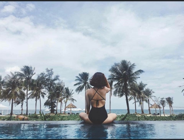 Mảnh liền có mút ngực, 2 màu cam và đen | BigBuy360 - bigbuy360.vn