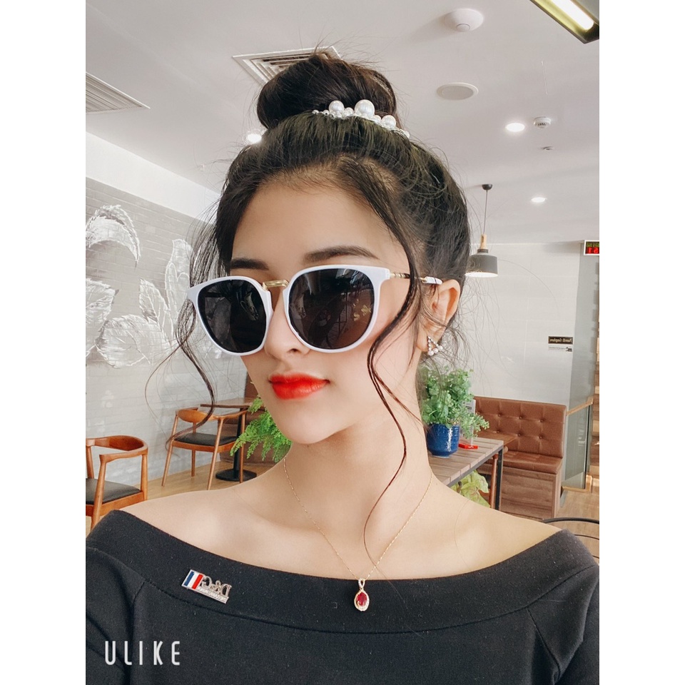 Mắt Kính Thời Trang Form Tròn Con Ong Tròng Polarized 8271 598 Phong Cách Hàn Quốc - Hazo