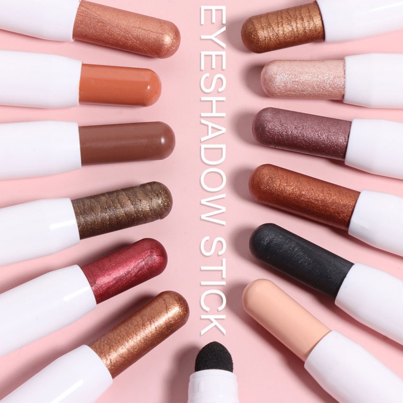 Phấn Mắt Dạng Thỏi Hai Đầu 12 Màu Sắc Tùy Chọn Chống Thấm Nước Lâu Trôi