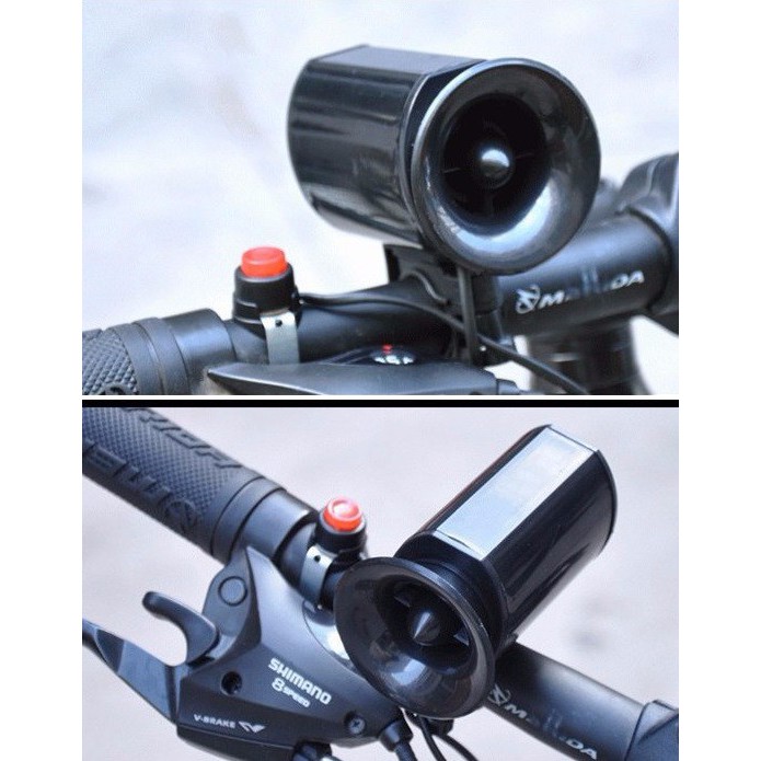 Đèn pha sạc USB cho xe đạp+ Kèn hú xe đạp 6 âm thanh phụ kiện đẹp cho xe đạp