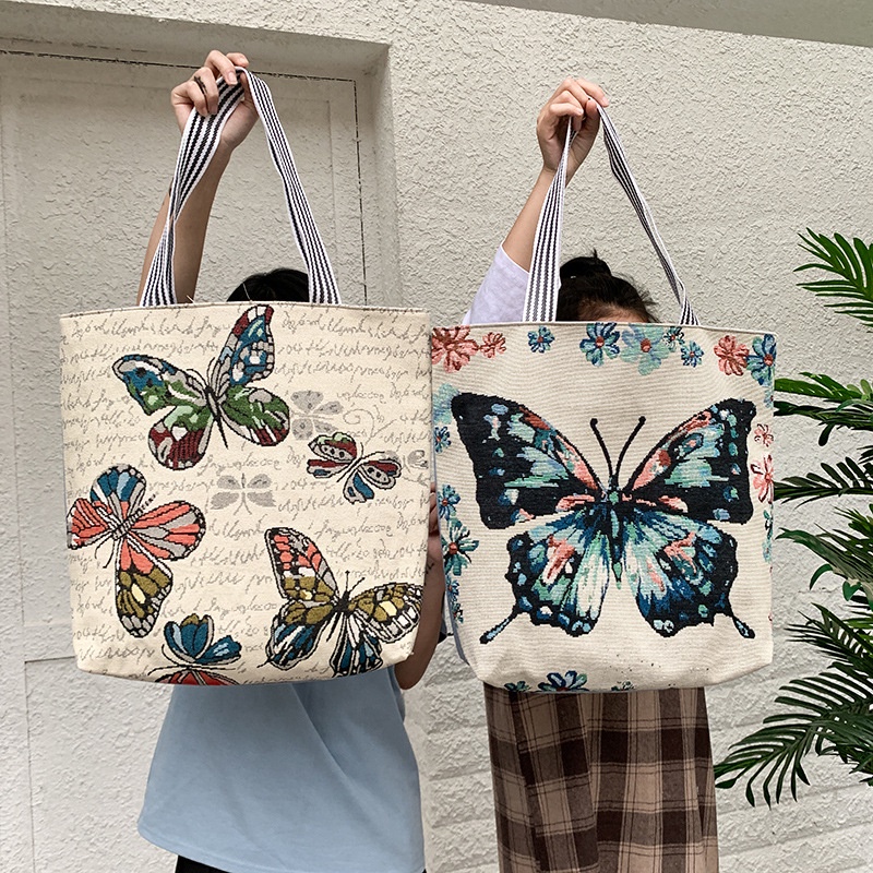 Túi Tote Đeo Chéo Vải Canvas Nữ Xách Tay Có Khóa Kéo Dáng To Đựng Đồ Công Sở Phong Cách Hàn Quốc Tiện Lợi