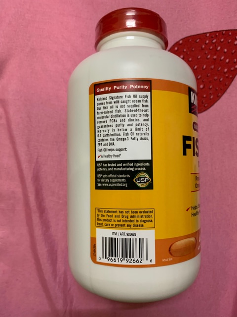 Viên uống dầu cá Fish Oil 400 viên Omega 3 1000mg chứa DHA từ Mỹ 10/25