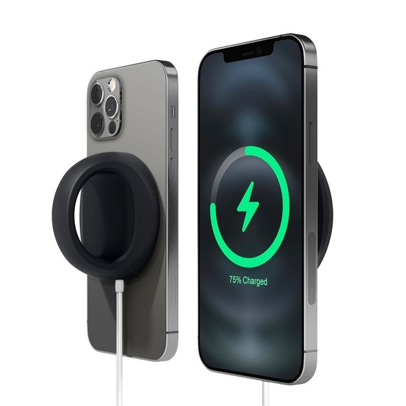 Đế Sạc Không Dây Cầm Tay Bằng Silicon Cho for Apple for iPhone 12 Pro Max Ốp