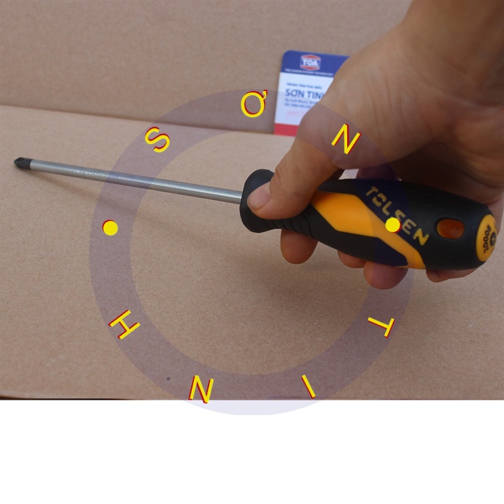 Tua vít BA KE cán mềm PH2x150mm (+) Tolsen 20008