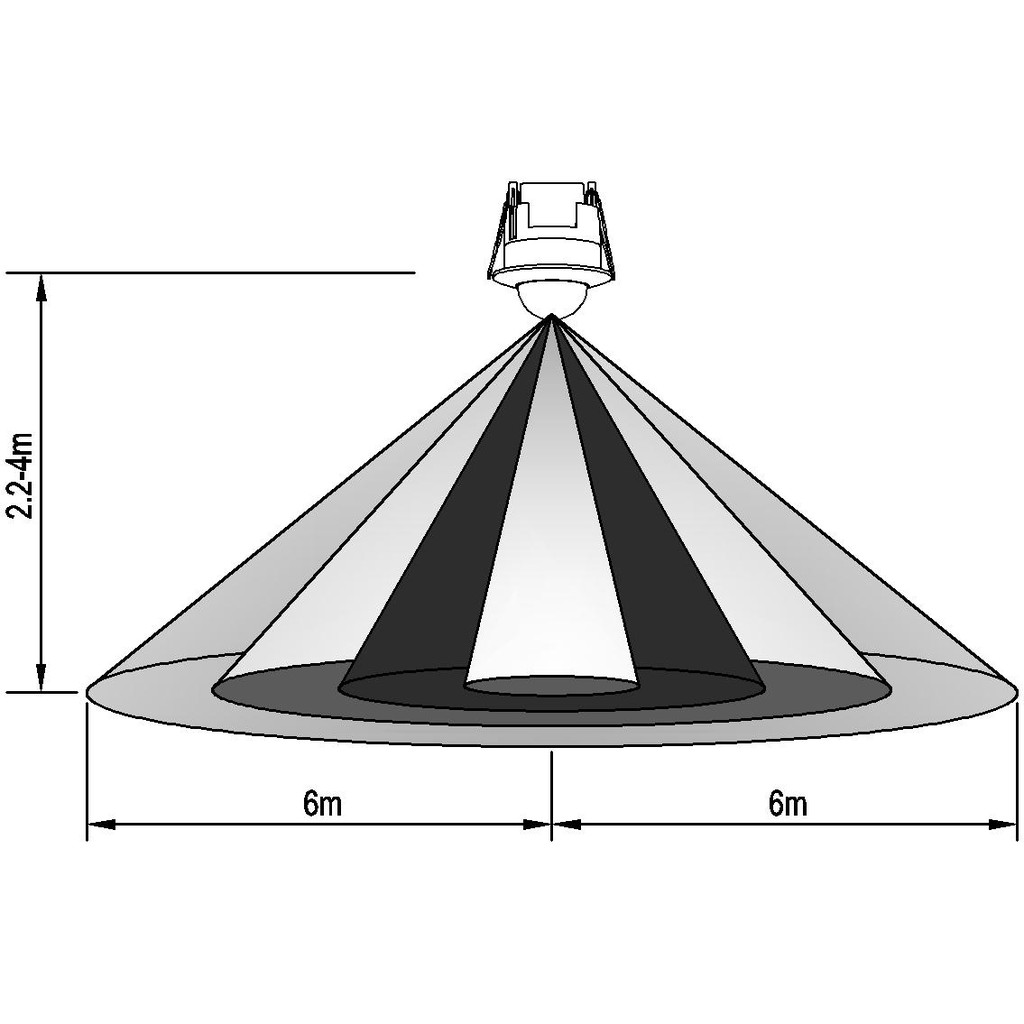 Công tắc cảm ứng hồng ngoại âm trần SS302