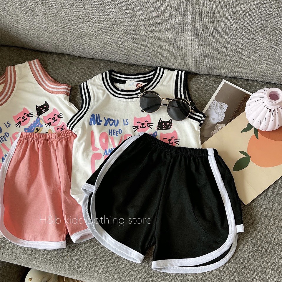 Bộ cotton bé trai/bé gái❤M0036❤Đồ bộ cho bé chất Cotton mềm mịn, thiết kế chạy viền thể thao khỏe khoắn năng động.