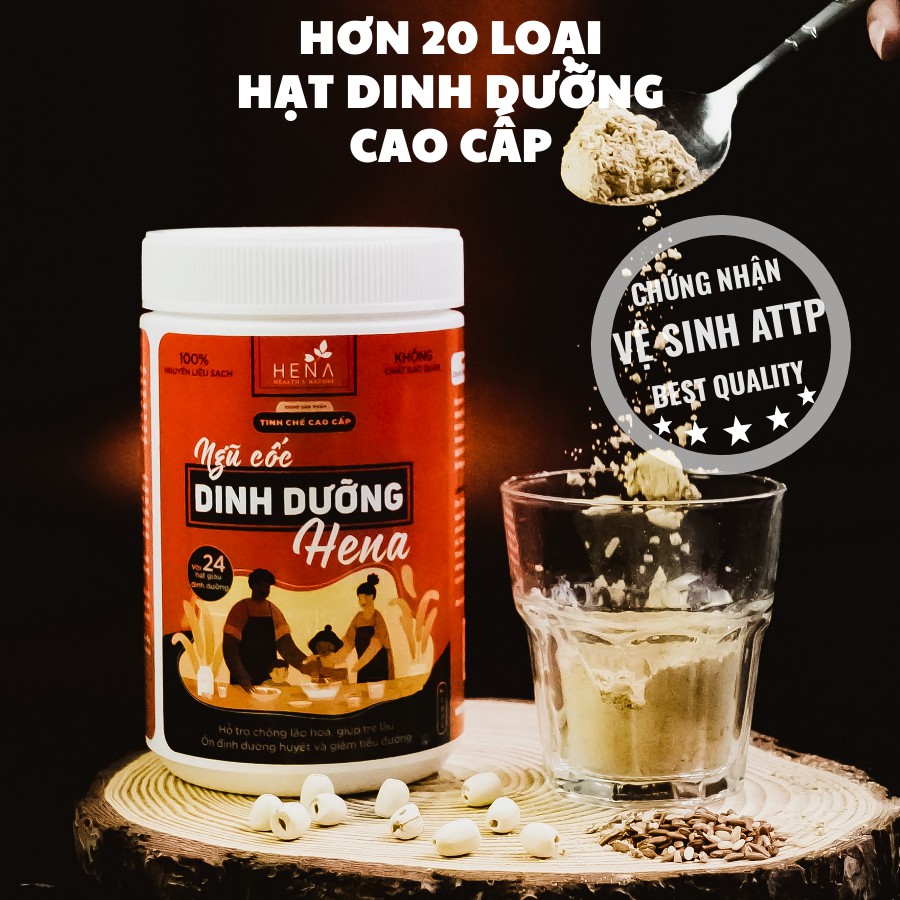 Ngũ Cốc Dinh Dưỡng Cao Cấp Hena 500g, Ngũ Cốc Ăn Sáng Dành Cho Cả Gia Đình