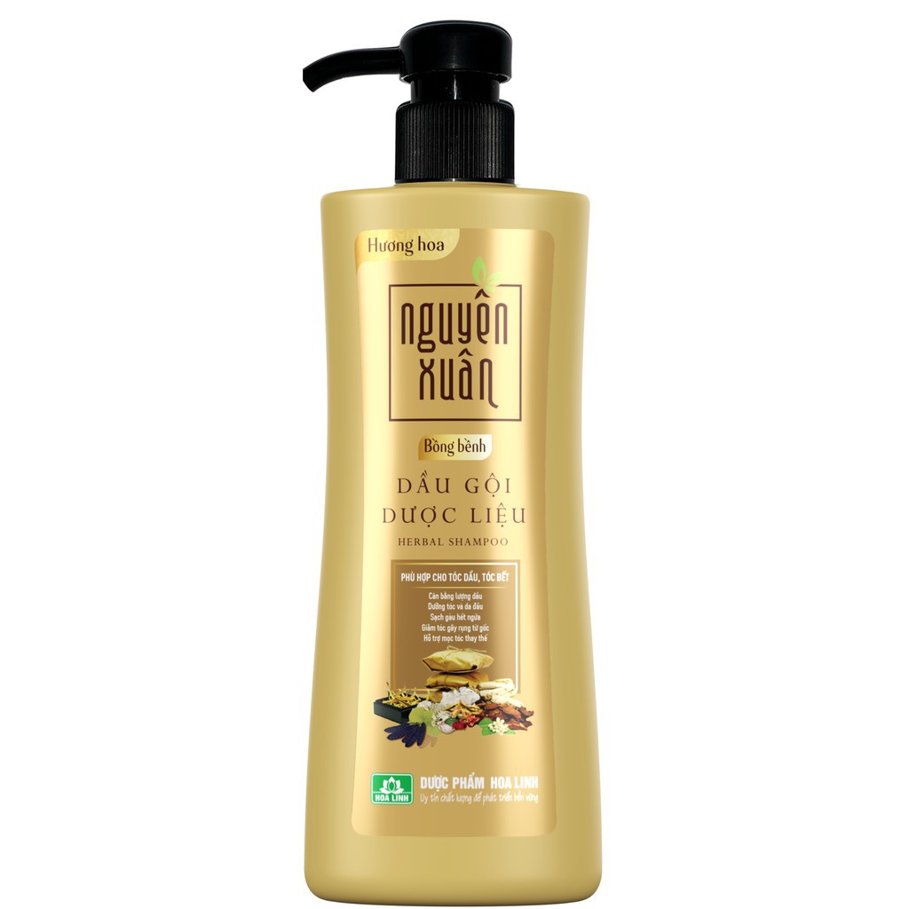 Dầu gội dược liệu Nguyên Xuân Bồng Bềnh 250ml - Vàng