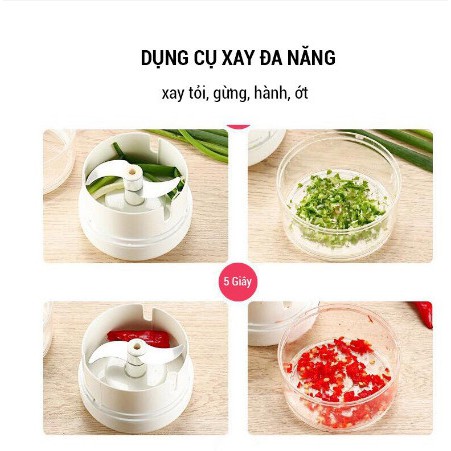 Dụng cụ xay hành tỏi ớt cầm tay mini tiện dụng