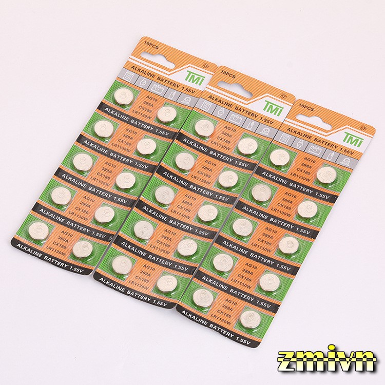 Pin cúc áo LR1130 - AG10 1 vỉ 10viên