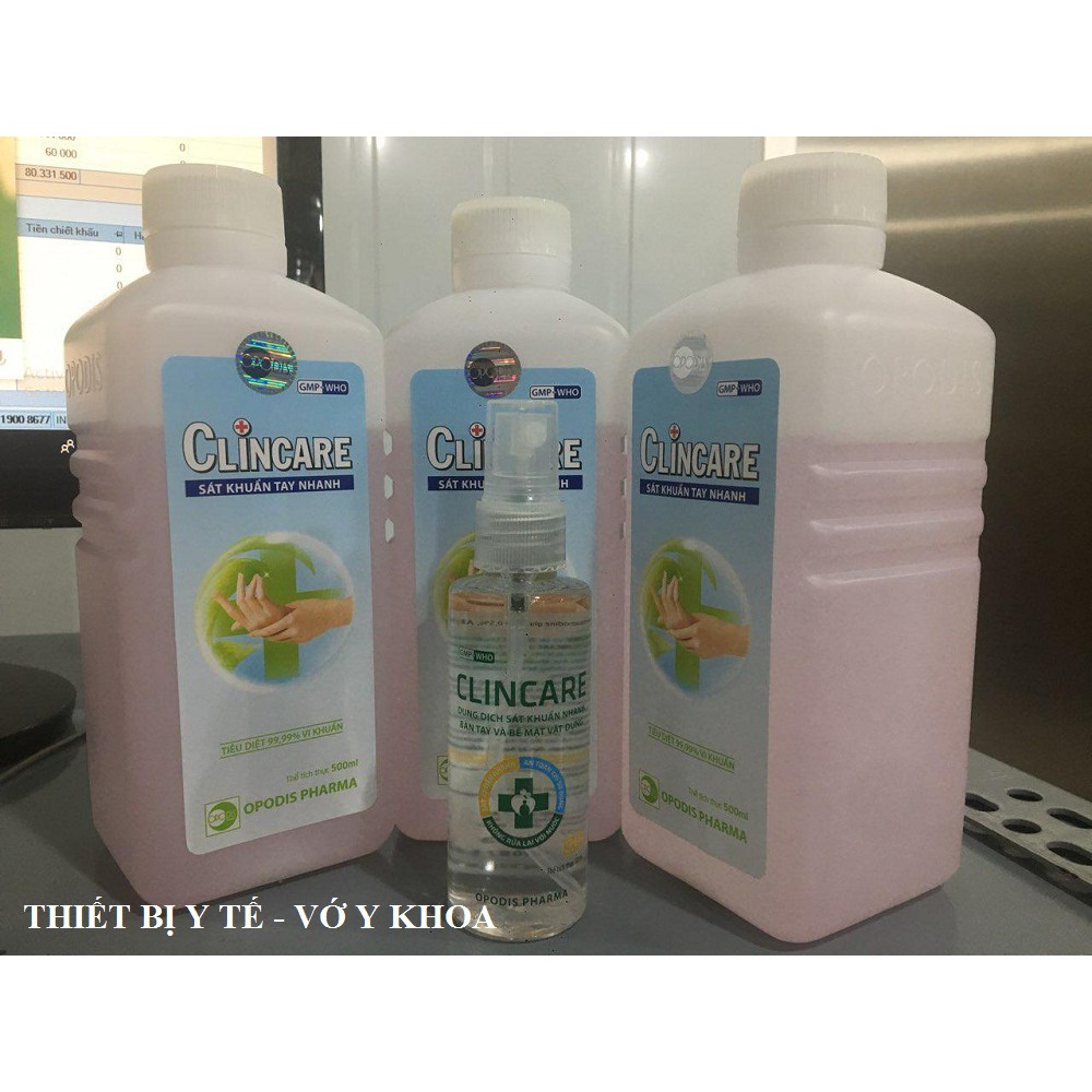 Dung dịch rửa tay khô sát khuẩn nhanh Clincare 500ml