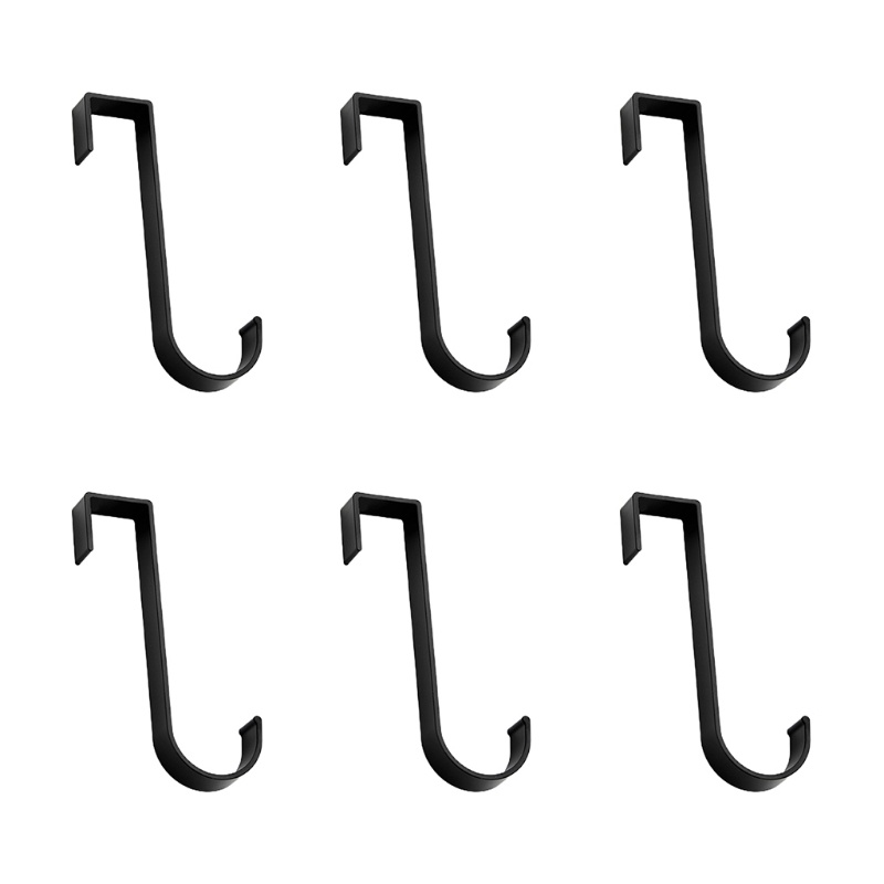 Set 6 Móc Treo Áo Khoác / Khăn Tắm Bằng Kim Loại Chống Mài Mòn