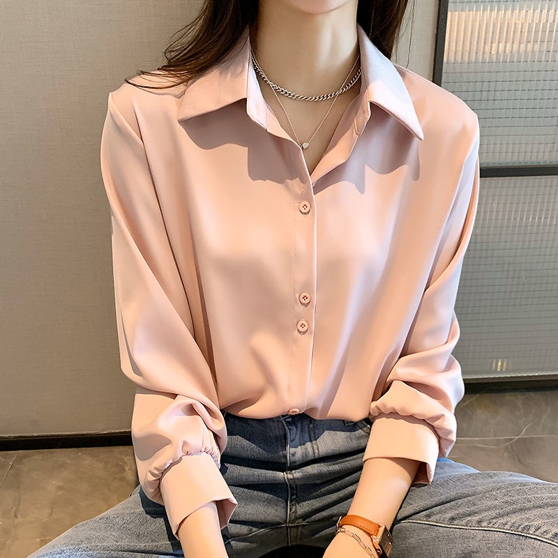 ⭐Áo sơ mi voan mỏng vừa vặn tay dài rời size lớn phong cách phương Tây mùa hè mỏng🌼
