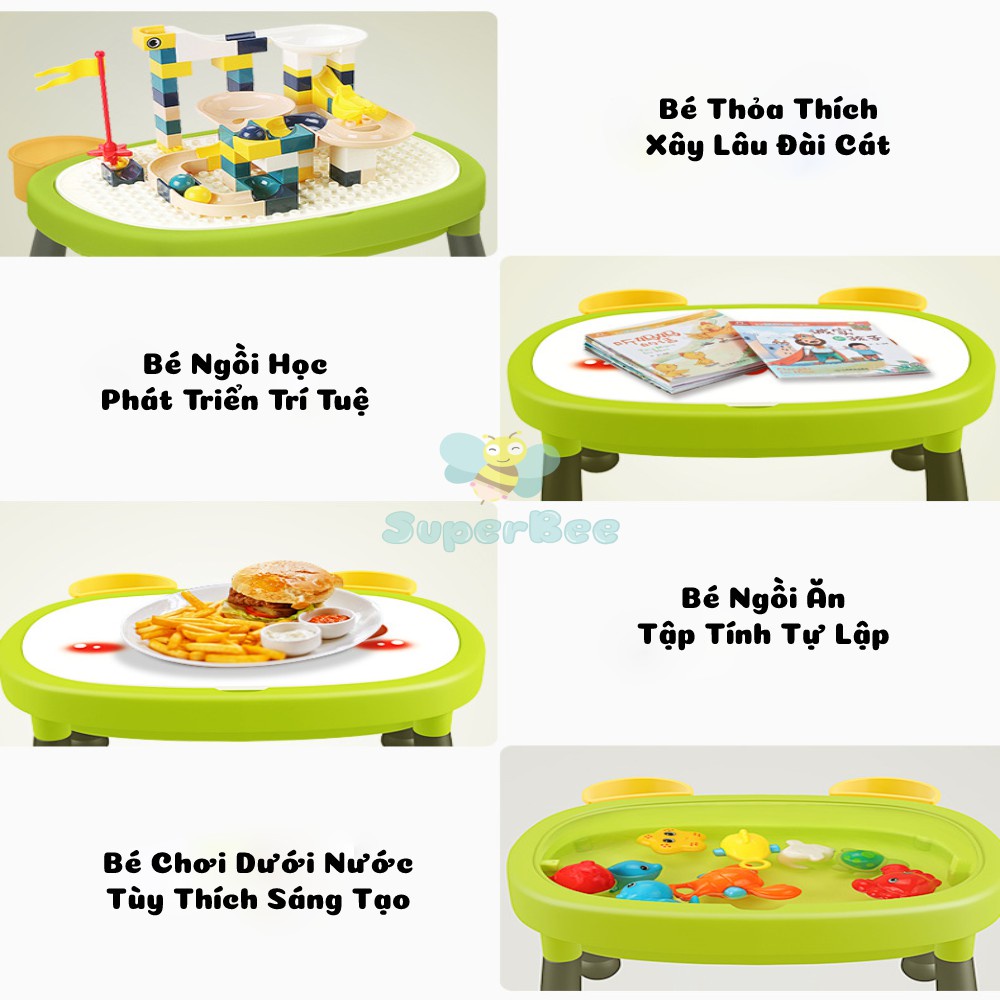 Đồ Chơi Bàn LeGo đa năng  Hình Gấu Đáng Yêu SuperBee, Lắp Ráp, Xếp Hình Lắp Ráp Cho Bé