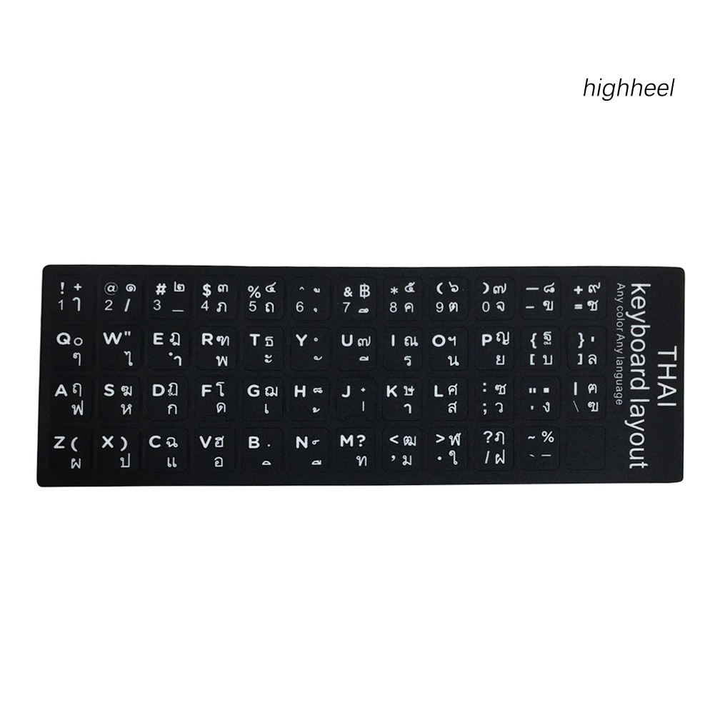 Nhãn dán bàn phím máy tính chữ tiếng Anh/Nhật/Nga/Thái tùy chọn | BigBuy360 - bigbuy360.vn