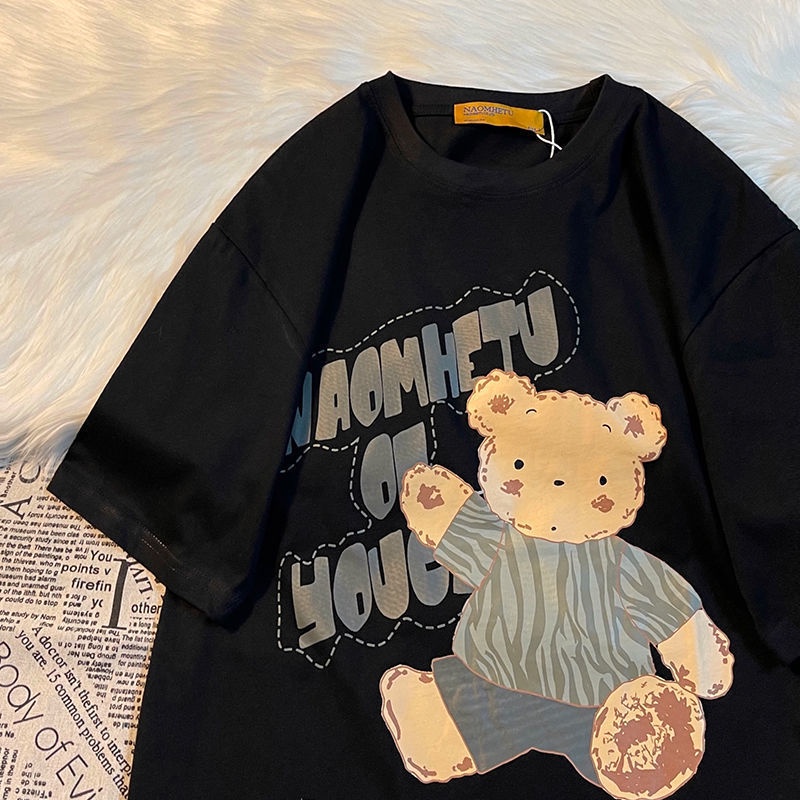 Áo thun tay ngắn dễ thương phong cách Hàn Quốc cho bé