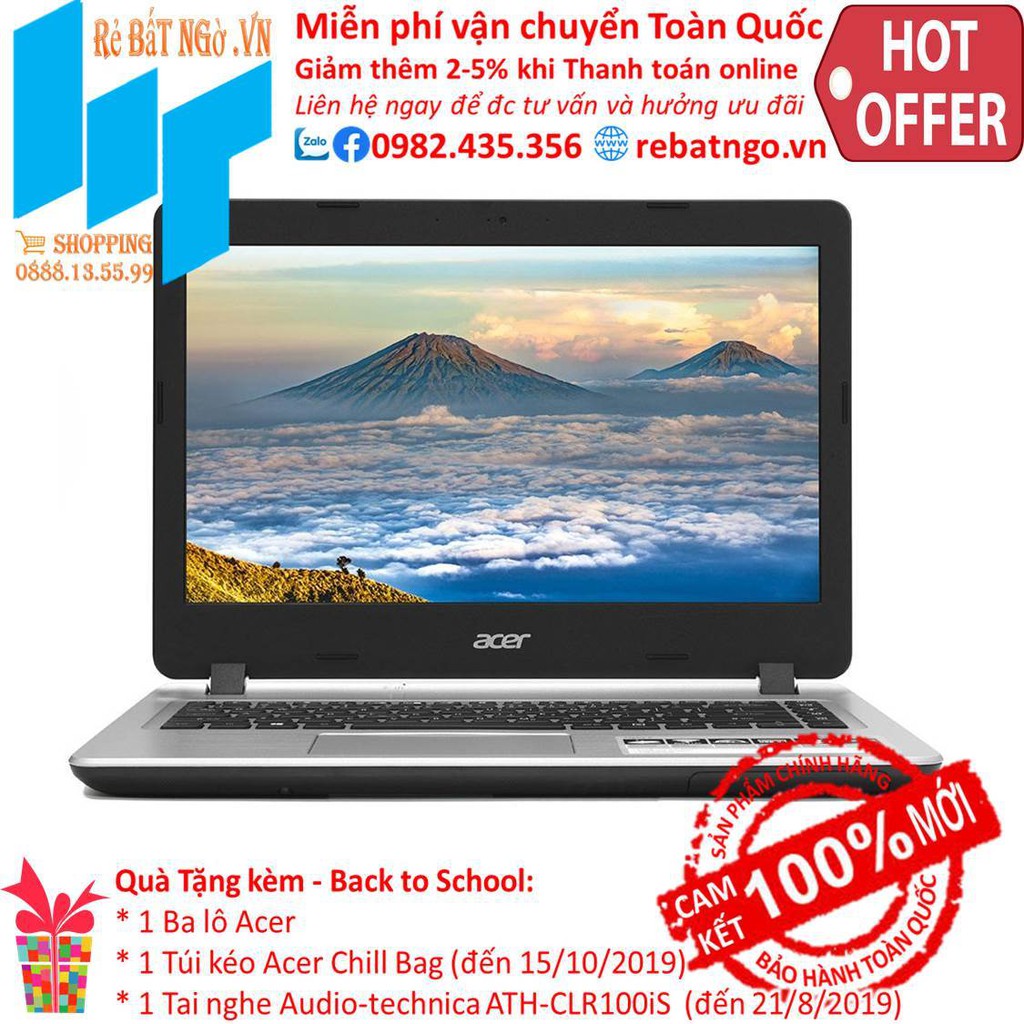 Laptop Acer Aspire 5 A514-51-525E NX.H6VSV.002 14 inch FHD_i5-8265U_4GB_1TB HDD_Linux_1.9 kg