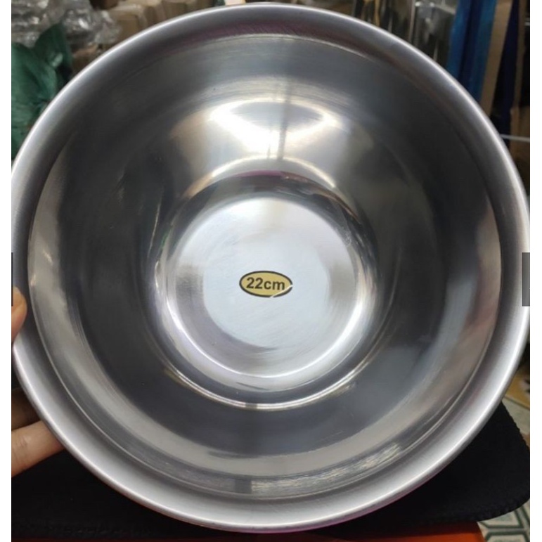 Bát inox rửa mặt đường kính 22cm dùng trong spa