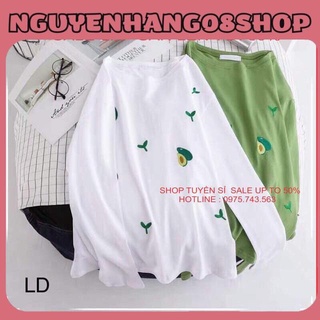 Áo quả bơ in toàn thân tay dài L&D Form thụng ❤️ Unisex ❤️ Freeship ❤️ Giá rẻ nhất