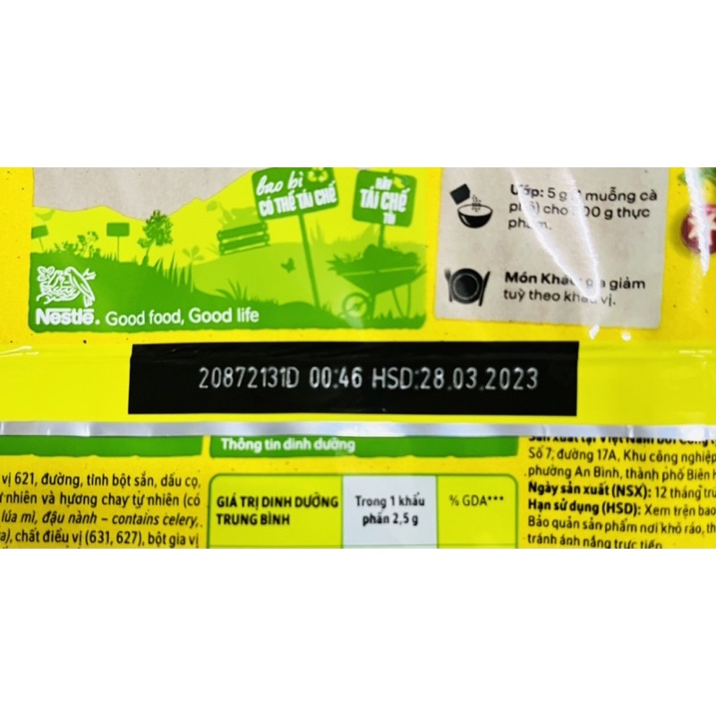 Hạt nêm Maggi chay gói