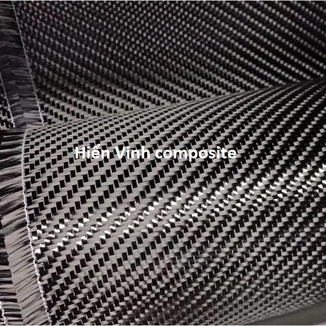 Vải carbon 3k, 200g/m2, twill  1m x 1m