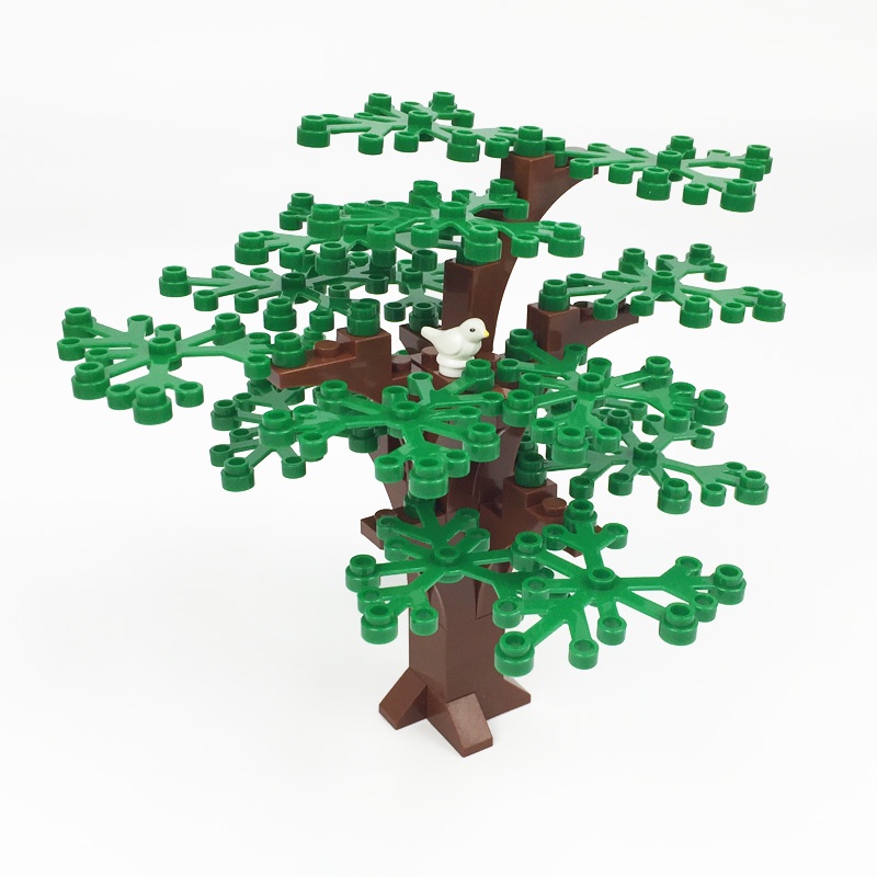 Moc Khối Mô Hình Lắp Ráp Cây Xanh Sân Vườn Mùa Hè Cỡ Nhỏ