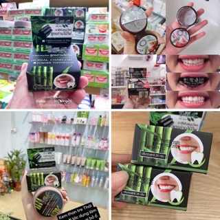 #Herbal #Charcoal - bột đánh răng 100% than tre hoàn toàn tự nhiên của Thái Lan