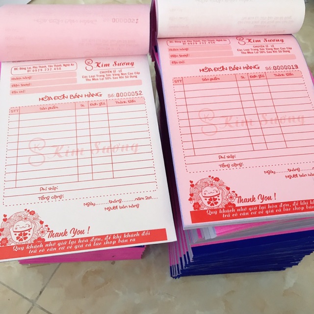 Hoá đơn in tên theo yêu cầu