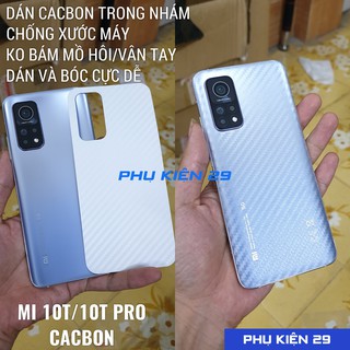 Combo dán lưng 3D vân Cacbon, dán kính chống xước camera