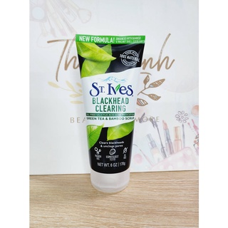 Tẩy da chết làm sạch mụn đầu đen chiết xuất trà xanh ST.Ives Blackhead Clearing Green Tea Scrub 170g