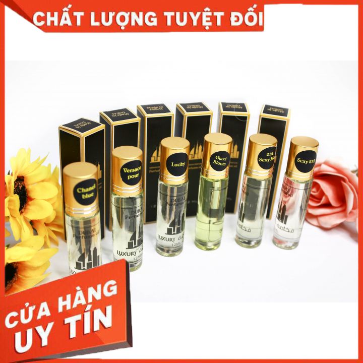 Tinh dầu nước hoa Dubai dạng lăn chai 5ml 12ml thơm lâu sang trọng nhỏ gọn - Tinh dầu Dubai nam nữ cao cấp