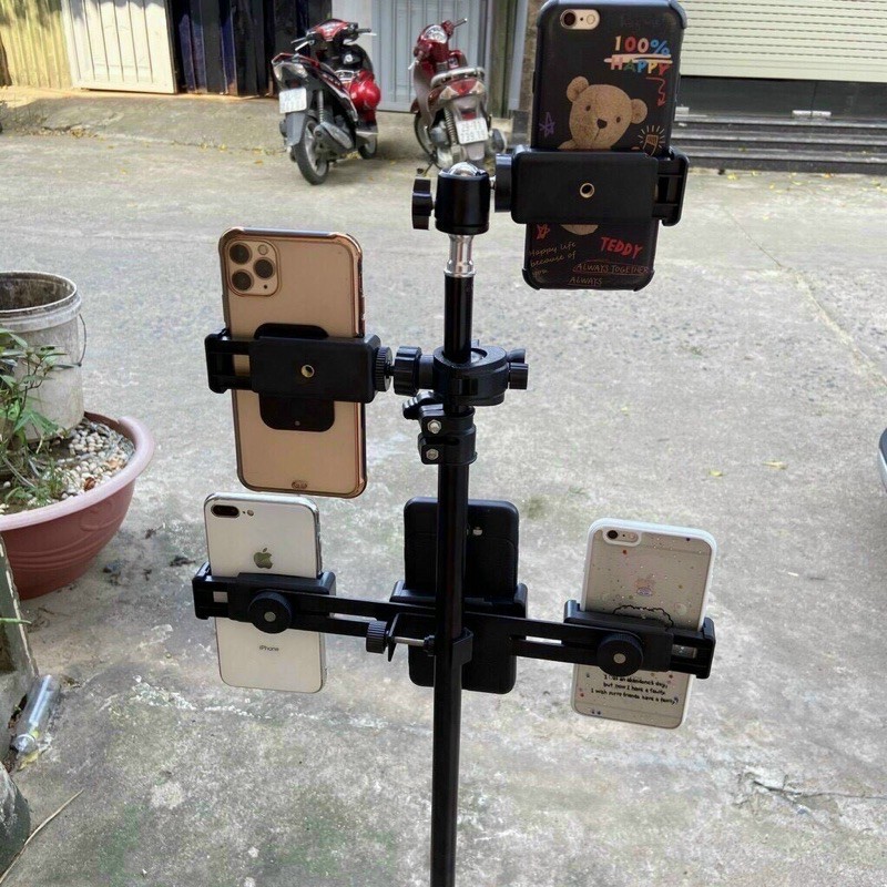 [Mã 2404EL10K giảm 10K đơn 20K] Bộ Kẹp Gắn thêm cho cây Livestream, Giá đỡ chụp hình, Tripod giá siêu rẻ