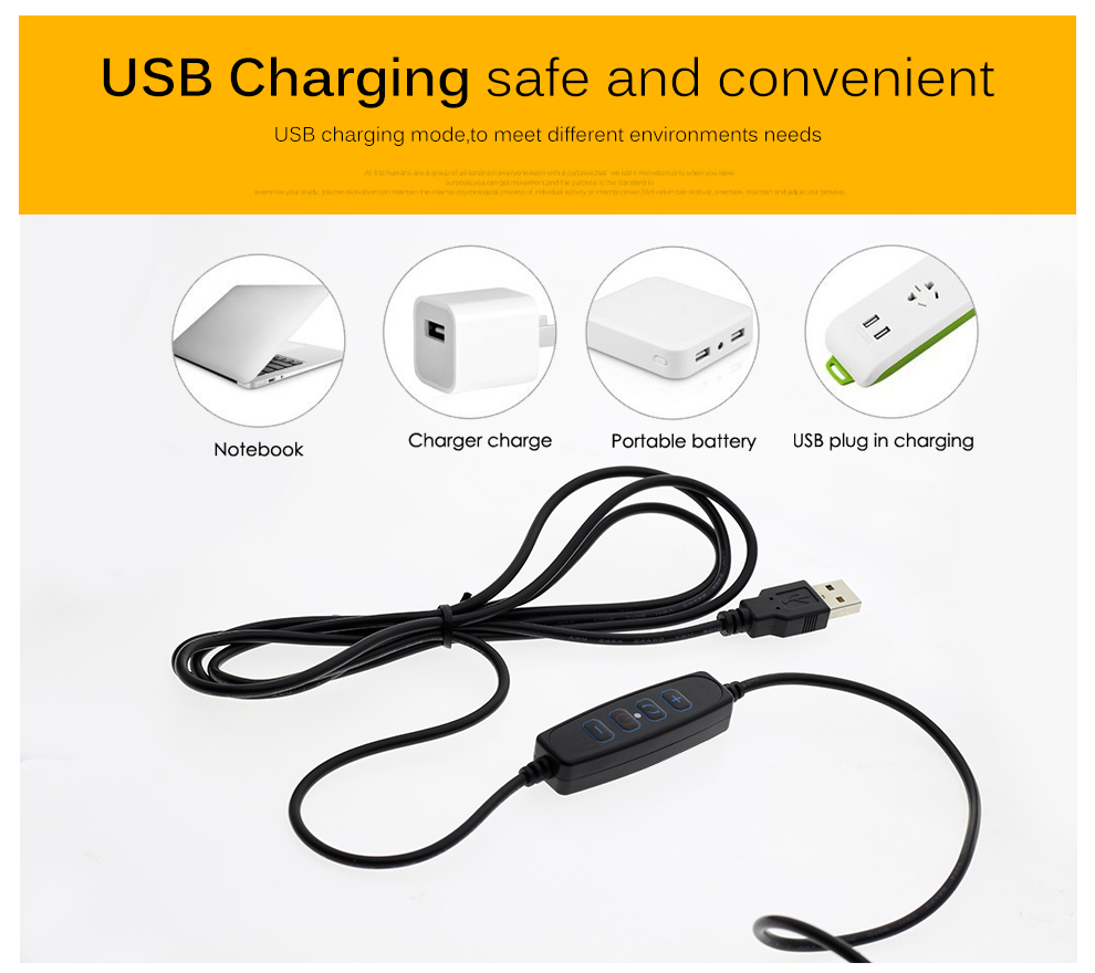 Đèn Đọc Sách USB Kẹp Bàn 3 Chế Độ Có Thể Bẻ Cong Bảo Vệ An Toàn Cho Học Sinh