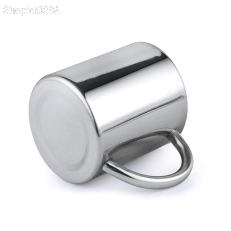 Cốc  bằng inox 304 loại 2 lớp chống nóng đường kính 75mm