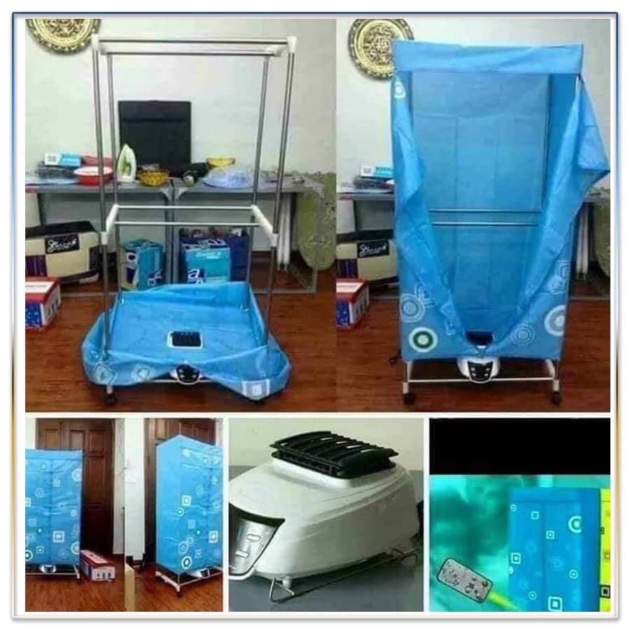 Tủ Sấy Quần Áo Cỡ Lớn Có Điều Khiển Từ Chạy Êm Không Gây Ồn
