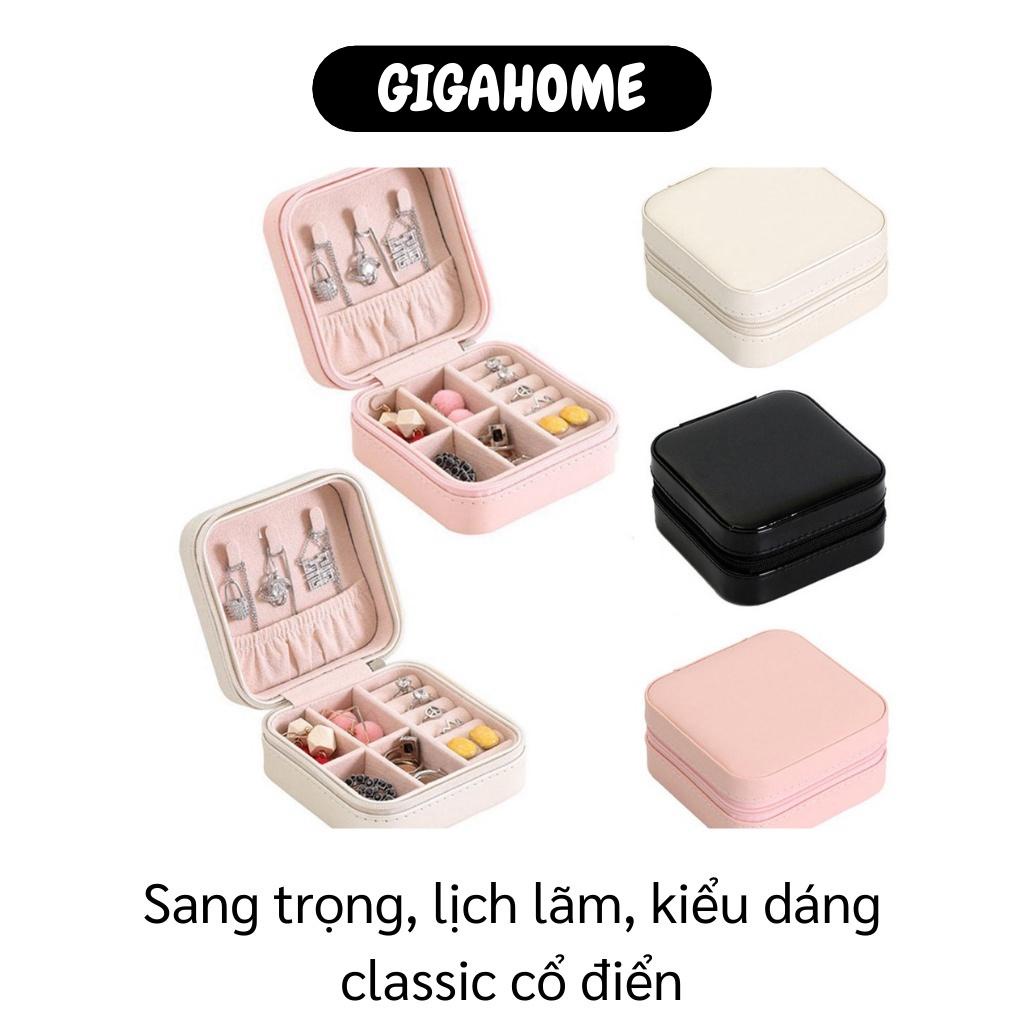 Hộp Đựng ttrang Sức GIGAHOME Hộp Bảo Quản Dây Chuyền, Khuyên Tai, Nhẫn Bằng Da Pu 8861