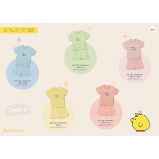 PUNCHUN Bộ cộc tay cổ chui bé trai,bé gái