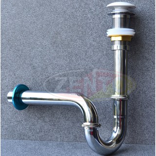 Bộ xi phông lavabo kín xả nhấn sứ  ZXP011-2