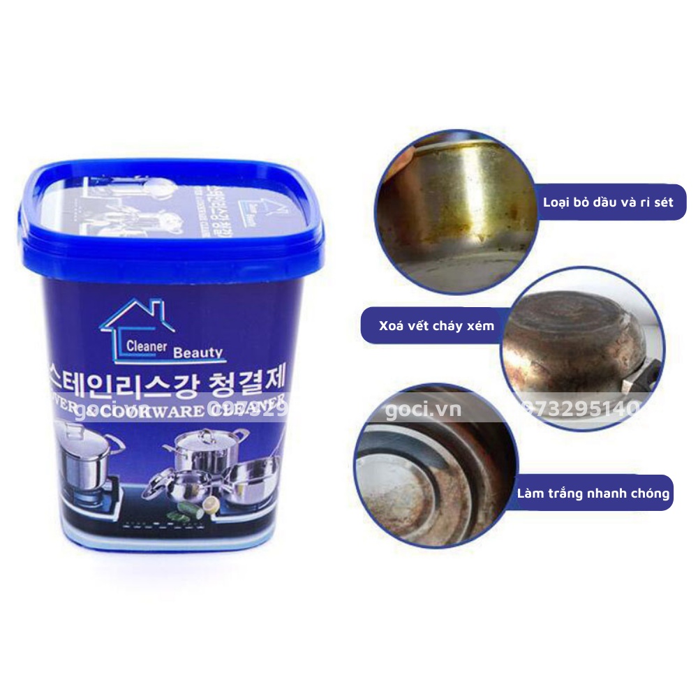 Bột tẩy trắng làm sạch xoong nồi chảo sàn nhà tắm nhà bếp đa năng cao cấp an toàn cho gia đình