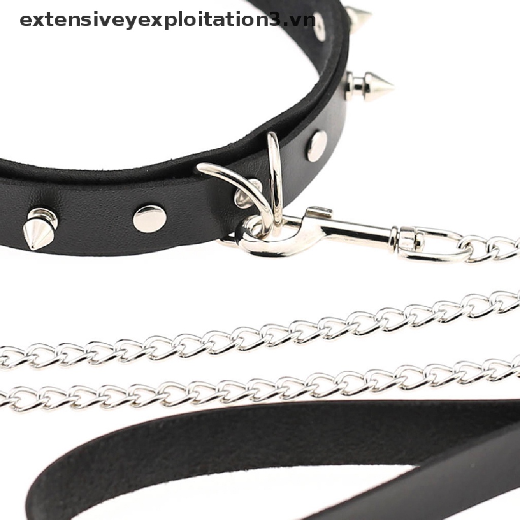Vòng Cổ Choker Da Đính Đinh Tán Phong Cách Gothic Punk