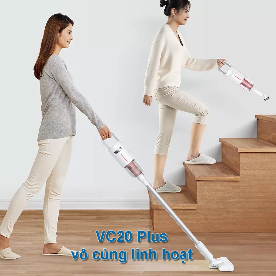 Máy Hút Bụi Cầm Tay Không Dây DEERMA DEM VC20 Plus Công Suất 150W Pin 2200mAh Bảo Hành 12 Tháng